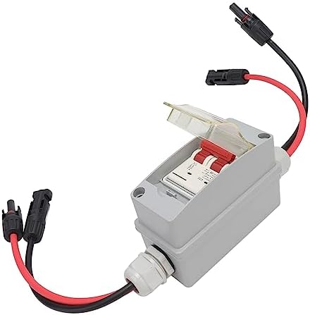 knitting machine MCB 2P 500V 32A Solar Disconnect Switch, DC Disconnect Switch with IP65 Waterproof Distribution Box, Miniature Circuit Breaker for Solar PV System(with Cable + PV Connector)