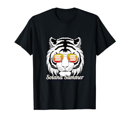 Solana Summer Cryptocurrency Crypto Meme Coins Tokens Beach T-Shirt