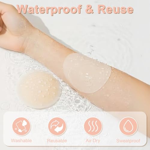 Image of Nipple Covers for Women,Reusable Silicone Adhesive Pasties