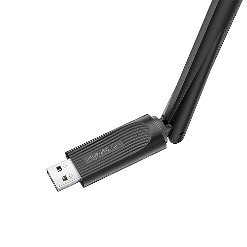 Image of Amazon Basics 600Mbps Free Driver Wireless USB Adapter | Dual Band 2.4GHz and 5 GHz | 5 Dbi Antenna | PC, Laptop | Supports Windows, Mac and Linux | USB 2.0