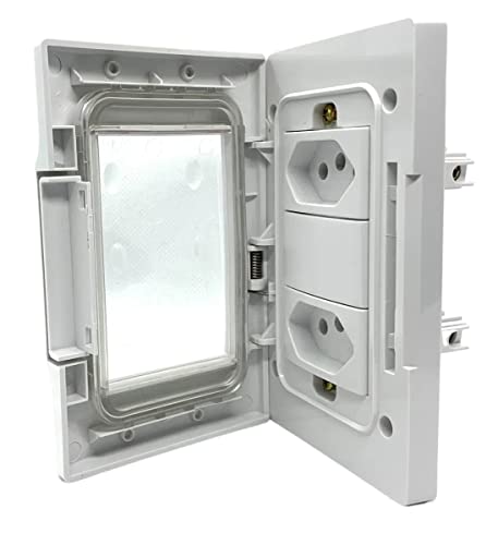 Tomada Dupla 20amp 4x2 A Prova D'agua Tempo Ip55 Kalop