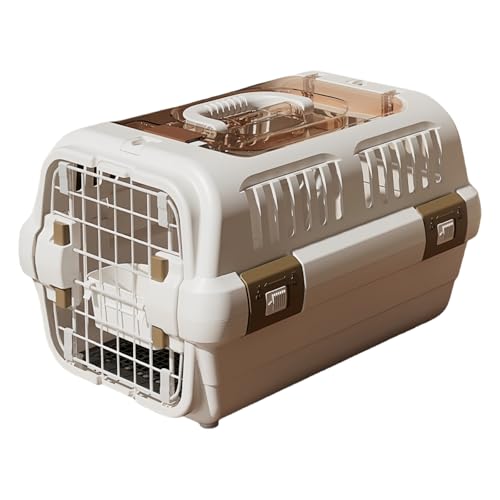 Ziqiangbuxi ペットキャリー 猫 キャリーケース 小型犬用クレート ペットキャリーバッグ 天窓付き 航空輸送対応ペットキャリーケース 通気性&組立簡単 ケージアウトボックス キャンピングキャリー おむつボード完備 旅行 グッズ ハウス 散歩 (i