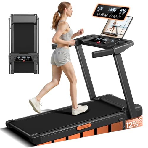 LONTEK Laufband für Zuhause Klappbar mit Steigung, Laufbänder 12KM/H, Treadmill for Home mit 3,0-PS-Motor und LED-Anzeige, Max Belastung 136KG LONTEK Laufband für Zuhause Klappbar mit Steigung, Laufbänder 12KM/H, Treadmill for Home mit 3,0-PS-Motor und LED-Anzeige, Max Belastung 136KG