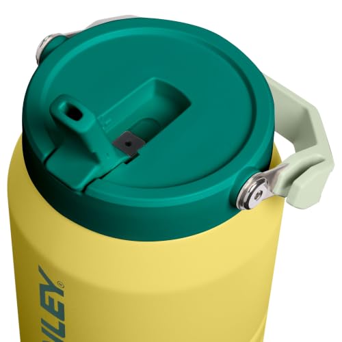 Image of STANLEY IceFlow 2.0 Flip Straw Jug with Handle 64 oz | Twist On Lid and Flip Up Straw | Leakproof for Travel and Sports | Insulated Stainless Steel | BPA-Free | Daffodil Emerald