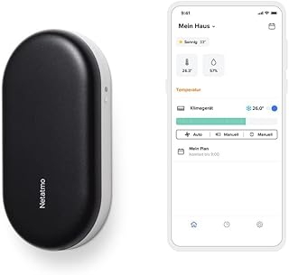 Netatmo Smarte Klimaanlagensteuerung, Smarte Klimaanlage für die Hitzewelle, kompatibel mit Allen Klimaanlagen und Wärmepumpen, WI-FI, Energieeinsparung, Alexa, Google Assistant, Siri, NAC-DE