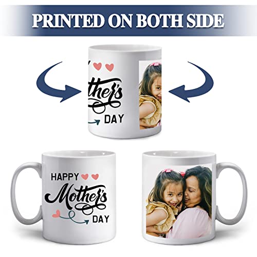 Petalsun Custom Mug With Picture Logo Text, 11 Oz, Personalized Coffee Mug, Personalized Gifts For V Day, Boyfriend, Girlfriend, Office, Christmas Gift, Custom Coffee Mug Taza Personalizadas, White #TOP1