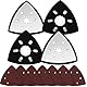 NCTNCX 4 Stück Multitool Schleifplatte 80mm, Dreieck Schleifteller, mit 14 Schleifpapier Dreieckschleifer 80mm, für Holz, Metall, Hartplastik, Putz, Schleifen, Entrosten (3)