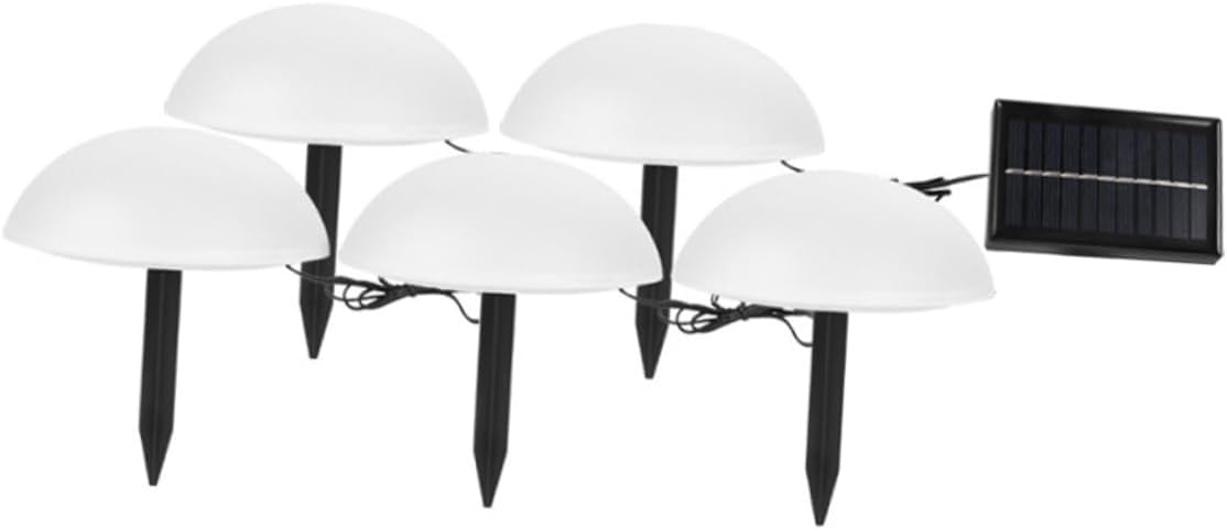 Uonlytech Warm Light Solar Lawn Lamp Hemisphere Shape Outdoor Garden Ground Inserted Solar Lights for Patio Driveway Pathway Backyard Easy Installation Landscape Decor