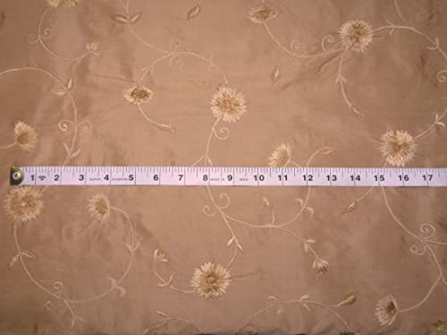 Soie Dupioni 54 DUPE17 caramel doré tissu haute couture au mètre