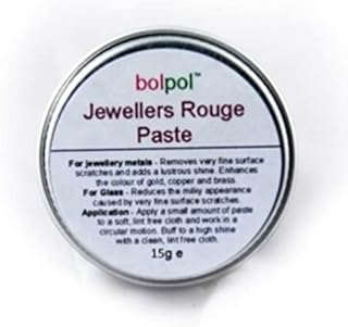 Traditional Jewellers Rouge Soft Paste - Ideal for use with Dremel Multitool - fine Metal polishing Paste - Bolpol Rouge 15g