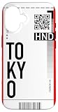 iPhone 16 Tokyo Air Ticket Phone Case Boarding Pass City Plane Red Case