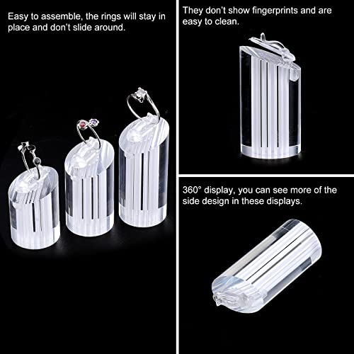 Support bague transparent en acrylique stable pour rangement bijoux - 6