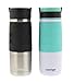 Contigo Autoseal Transit Stainless Steel Travel Mug with Grip, 16oz - Stainless Steel & Greyed Jade