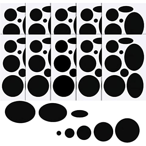 WILLBOND 80 Pieces Down Jacket Patches Nylon Repair Tape Self-Adhesive Repair Patch Sleeping Bag Patch for Jacket Tent Outerwear Repair, 8 Sizes in Round and Oval Shape (Black) Cover