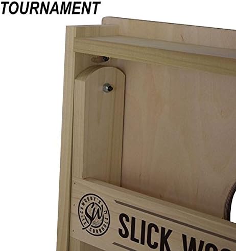 Miniatura 6 de Slick Woody's - Juego de cornhole de nogal peruano con 8 bolsas de Cornhole, tapas de madera contrachapada de abedul báltico para la superficie de