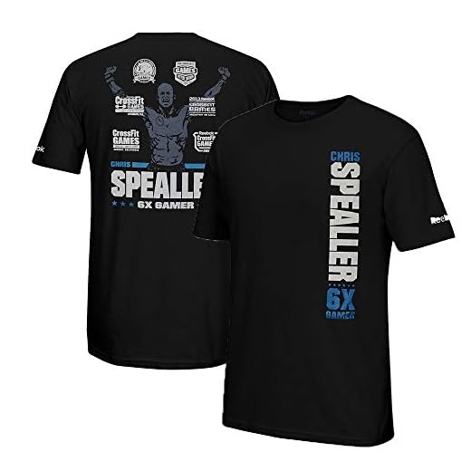 Reebok Crossfit Chris Spealler 6xGamer Men's Black T-Shirt (L)