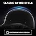 TRIANGLE Half Shell Helmet Motorcycle for Adults Men German Style Scooter Moped Motorcycle Helmet, Open Face Meet Dot Approved.