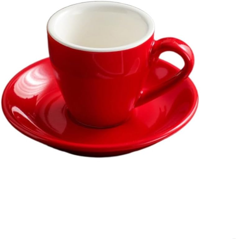 80ml Ceramic Coffee Cup and Saucer Espresso Cups Porcelain Afternoon Teacup Breakfast Milk Mug