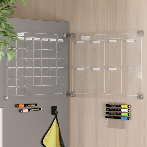 Calendrier frigo acrylique pour organiser les menus de la cuisine