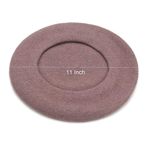 Wheebo Wool Beret Hat,Solid Color French Style Winter Warm Cap for Women Girls Lady (Cameo Brown) by Wheebo - Used condition - Image 3