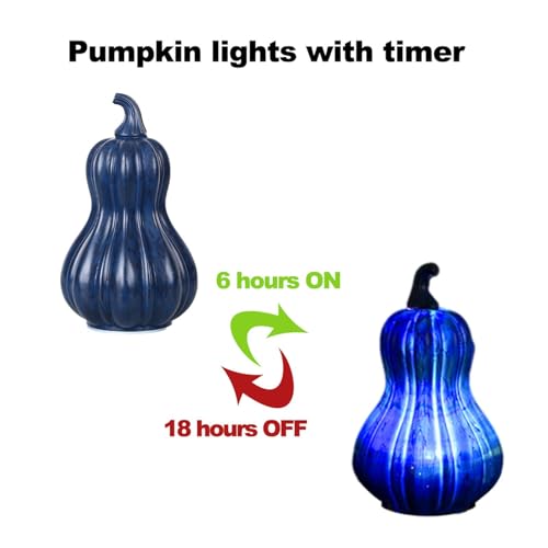 Luce a forma di zucca in vetro a LED di Halloween