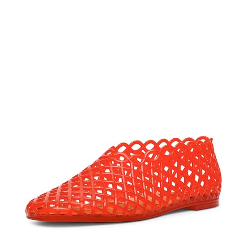 Steve Madden Women's Grove Ballet Flat, Red, 8