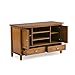 Simpli Home Warm Shaker Solid Wood TV Media Stand for TVs up to 52", Honey Brown