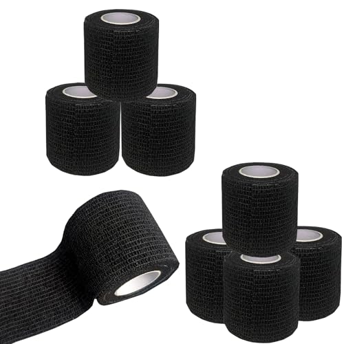 8 Rollen Selbstklebender Verband Bandage, 5cm*4,5m Verband Selbstklebend, Elastischer Fixierbinde Haftbandage Kohäsive Bandage Elastische Binde für Sport Vet Wrap Pet für Katze,Hund,Pferd