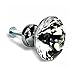 WINGONEER 10PCS 25mm Diamond Shape Crystal Glass Cabinet Knob Cupboard Drawer Pull Handle/Great for Cupboard, Kitchen and Bathroom Cabinets, Shutters, etc