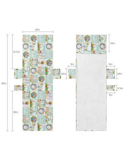 Spring Easter Beach Lounge Chair Towel Cover, Soft Chaise Lounge Towel with Side Pockets Patio Pool Chairs Cover for Beach/Pool Sunbathing 29x85 Bunny Floral Botanical Colorful Eggs Plaid