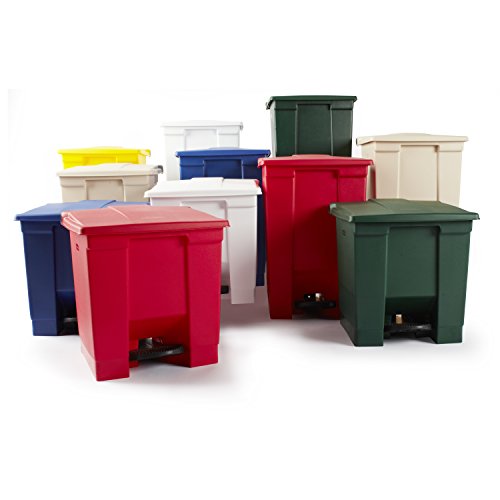 Rubbermaid Commercial Products Slim Jim Front Step On Trash Can, Red, 23-Gallon, Hands-Free Garbage Can for Medical Waste in Hospitals/Lab/Emergency/Patient Rooms - Thumbnail 4