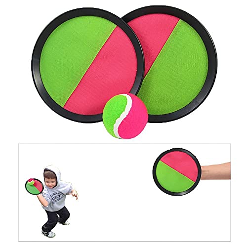 Sport Ball - Paddle Catch and Toss Game Set- 7” Handheld Stick Disc - 2 Sets - Manufactured by Toy Cubby!
