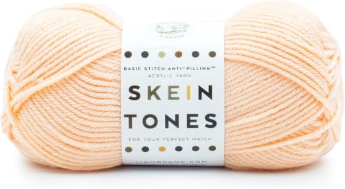 Image of Lion Brand Yarn Basic Stitch ( inchSkein Tones inch) Anti-Pilling Knitting Yarn, Yarn for Crocheting, 5-Pack, Peachy
