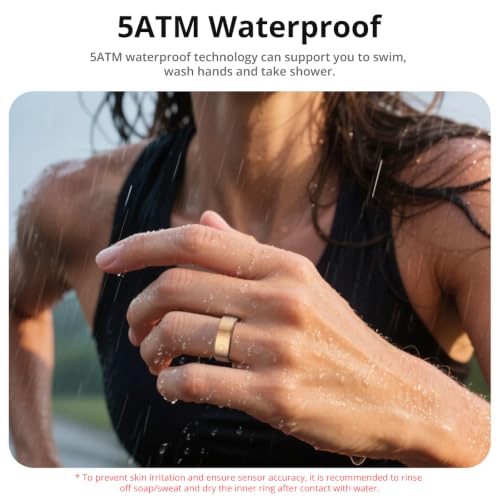 Image of Smart Ring for Women, Health Tracker & 5ATM, COLMI R02. (Rose Gold, 7#)