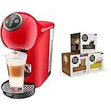 Incluye un pack de degustación de Nescafé Dolce Gusto con total de 48 cápsulas de Espresso intenso, café con leche y Capuccino