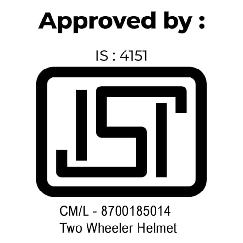 Image of O2 Max Pro Full Face Helmet with Scratch Resistant Visor, Cross Ventilation & Matte Finish Graphics for Men's Bike Motorcycle Scooty Riding (Orange, M)