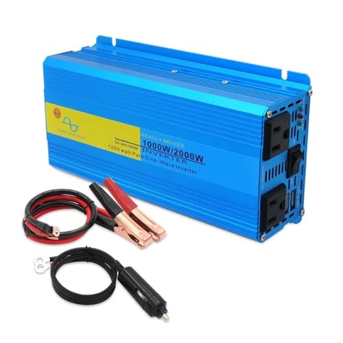 Power Inverter DC 12v 24v A AC 220V 110V Per Convertitore Solare Per Casa E Campeggio Allaperto Per Potenza A Onda Sinusoidale Pura 60Hz Invertitore12V 110V 2000W peak
