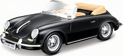 Bburago 2011 Bijoux 1:24 Scale Black Porsche 356B Cabriolet (1961)