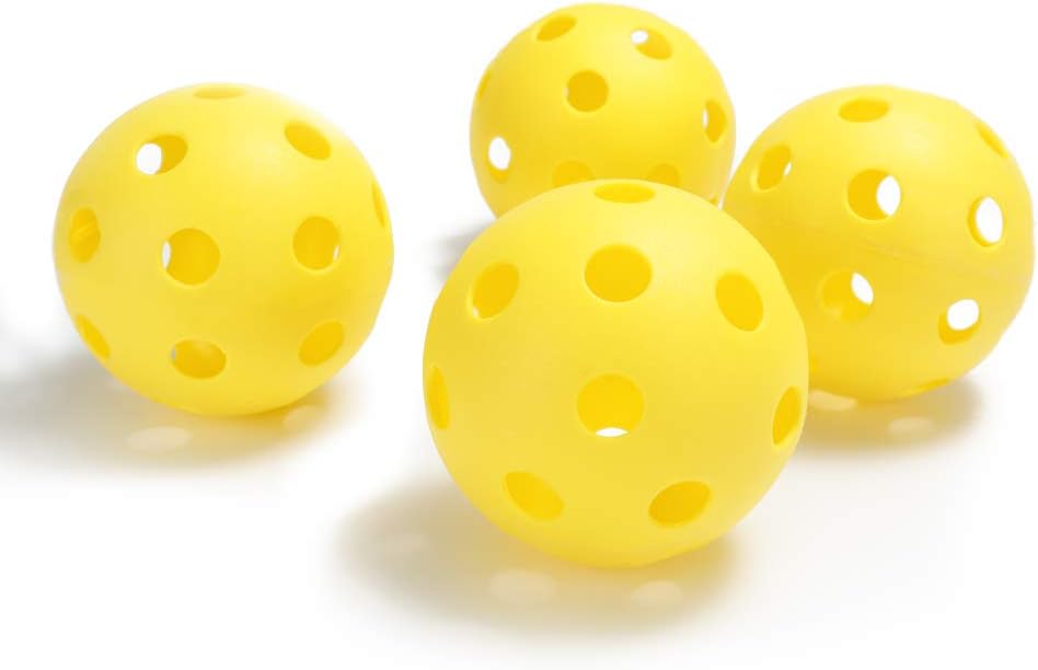 A11N SPORTS Pickleball Paddle Set- Includes 2 Wooden Pickleball Paddles, 4 Pickleball Balls and a Drawstring Bag. Great Rackets for Beginners and School Students, 2 Wooden Paddles + 4 Balls +1 Bag