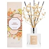 Airkeep Raumduft Warm Teakwood, Reed Diffuser mit 8 Duftstäbchen, Lufterfrischer für Badezimmer, Wohnung, Heimdek ...