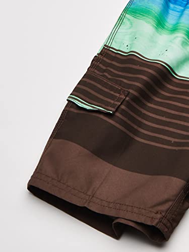 Image of Kanu Surf Boys' Victor Stripe Quick Dry Beach Board Shorts Swim Trunk