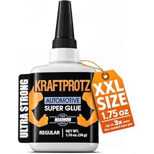 Automotive Super Glue Liquid 1.76 oz XXL – for Cracks in Trim, Panels, Headlights & Clips – Fast-Drying, Oil & Heat Resistant Bond for Cars, Motorcycles & RVs – Thin Cyanoacrylate