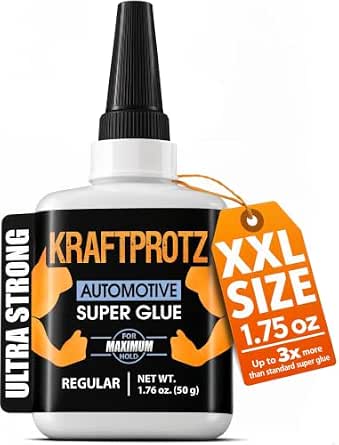 Automotive Super Glue Liquid 1.76 oz XXL – Fast-Drying, Oil & Heat Resistant Bond for Cars, Motorcycles & RVs
