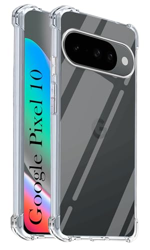 Image of Jkobi Shockproof Crystal-Clear Back Cover for Google Pixel 10 (Anti Yellow Case | Drop & Camera Protection | Hard Polycarbonate)