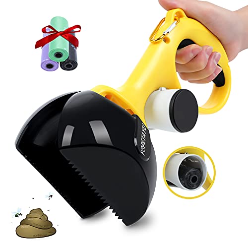 YOPETAYU Pooper Scooper for Dog Medium Small Pet Poop Waste Pick Up Rack Poo Waste Removal Sturdy Durable Non Breakable Picker Upper Easy to Use Clean Portable for Grass Yard Spade Lawn