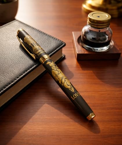Image of Luxury Personalized Metal Pen | Custom Name Engraved Signature Pen | Smooth Blue Ink Ballpoint Pen | Premium Executive Writing Pen | Ideal for Office, Business, Corporate Gifting