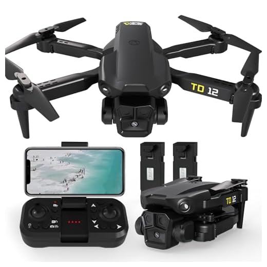 Toladrone Drone con Telecamera per Adulti, Mini Drone per Principianti con Telecamera ESC 1080P, Posizionamento Ottico del Flusso, Quadcopter RC con Tempo di Volo 20 Minuti TD12 Drone FPV