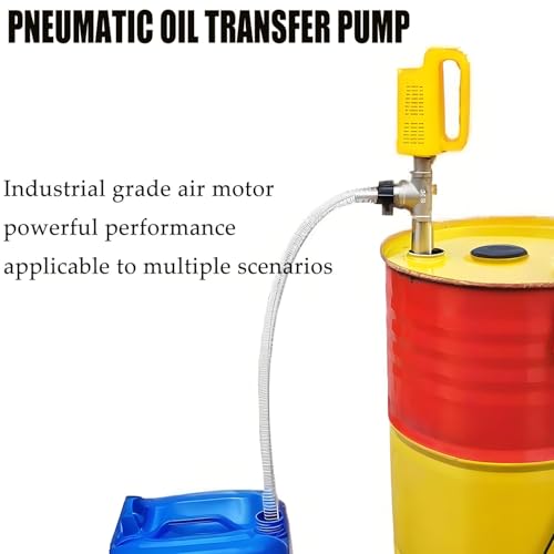 Pompa transferowa oleju, pneumatyczna pompa bębnowa, konstrukcja ze stali nierdzewnej, natężenie przepływu 50-80 l/min do transportu oleju napędowego i oleju hydraulicznego