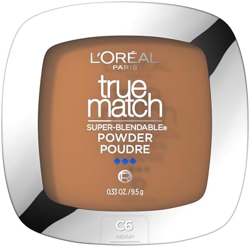L'OREAL PARIS True Match Super-Blendable All Skin Matte Powder, Soft Sable, 0.33 Oz.,Brown