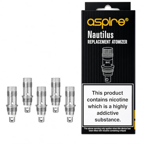 5 Pack Aspire Nautilus BVC (Bottom Vertical Coil) Replacement Coil Head Atomizer (1.8ohm) by Vapor Enjoy